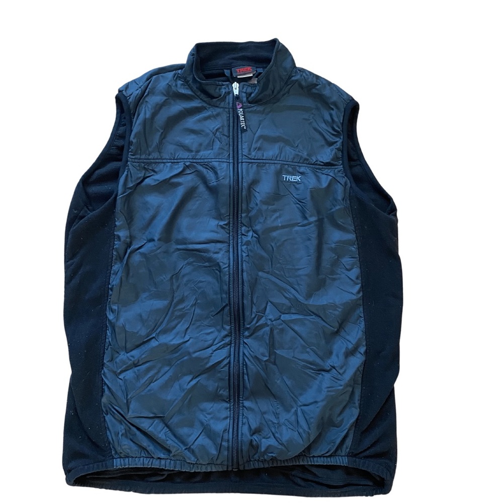 Trek bicycle all weather polartec zip up vest black xl